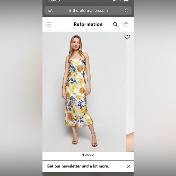 Reformation Joanna Silk Dress - Picture 1 of 1